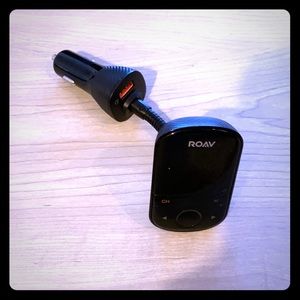 Bluetooth car adapter w/ double outlets and voice.